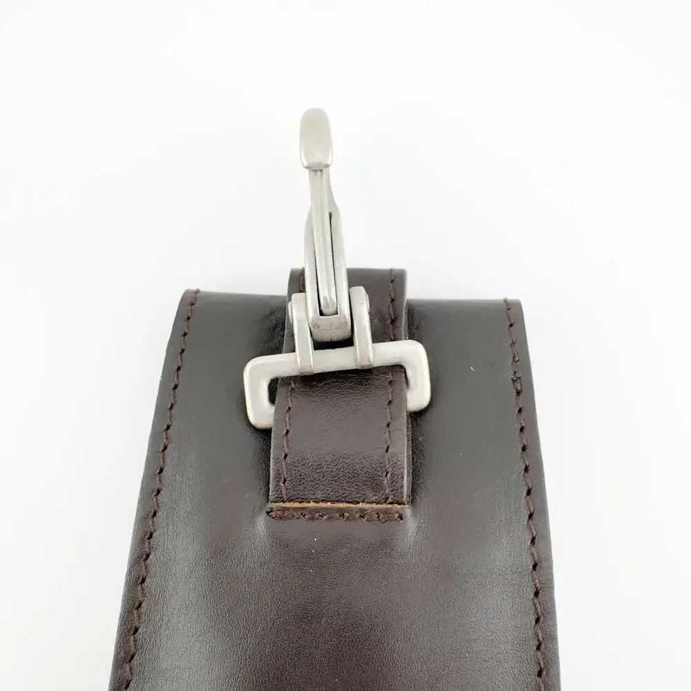 Dolce & Gabbana Vintage Leather Pouch‎ Small Clutch with Silver Clasp